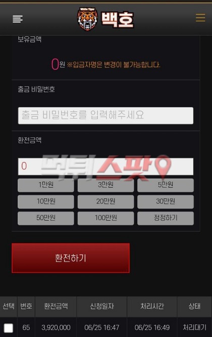 백호 396만원도 없이 장사하면서 입금 먹튀 중입니다.